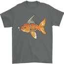 Shark Wannabe Funny Goldfish Sea Fishing Mens T-Shirt 100% Cotton Charcoal