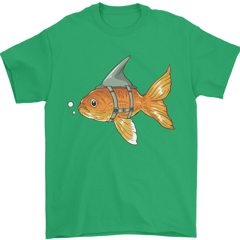 Shark Wannabe Funny Goldfish Sea Fishing Mens T-Shirt 100% Cotton Irish Green