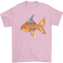 Shark Wannabe Funny Goldfish Sea Fishing Mens T-Shirt 100% Cotton Light Pink