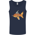 Shark Wannabe Funny Goldfish Sea Fishing Mens Vest Tank Top Navy Blue