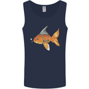Shark Wannabe Funny Goldfish Sea Fishing Mens Vest Tank Top Navy Blue