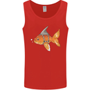 Shark Wannabe Funny Goldfish Sea Fishing Mens Vest Tank Top Red