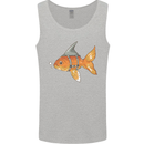 Shark Wannabe Funny Goldfish Sea Fishing Mens Vest Tank Top Sports Grey