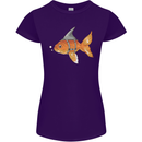 Shark Wannabe Funny Goldfish Sea Fishing Womens Petite Cut T-Shirt Purple