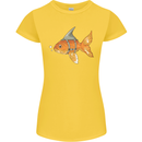 Shark Wannabe Funny Goldfish Sea Fishing Womens Petite Cut T-Shirt Yellow