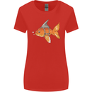 Shark Wannabe Funny Goldfish Sea Fishing Womens Wider Cut T-Shirt Red