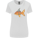 Shark Wannabe Funny Goldfish Sea Fishing Womens Wider Cut T-Shirt White