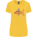 Shark Wannabe Funny Goldfish Sea Fishing Womens Wider Cut T-Shirt Yellow