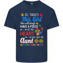 She Calls Me Aunt Autistic Autism Aunty ASD Mens Cotton T-Shirt Tee Top Navy Blue