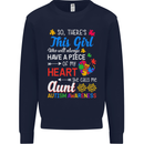 She Calls Me Aunt Autistic Autism Aunty ASD Mens Sweatshirt Jumper Navy Blue