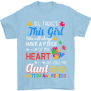 She Calls Me Aunt Autistic Autism Aunty ASD Mens T-Shirt Cotton Gildan Light Blue