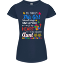She Calls Me Aunt Autistic Autism Aunty ASD Womens Petite Cut T-Shirt Navy Blue