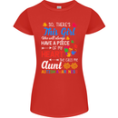She Calls Me Aunt Autistic Autism Aunty ASD Womens Petite Cut T-Shirt Red