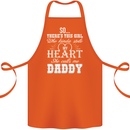 She Calls Me Daddy Funny Father's Day Cotton Apron 100% Organic Orange