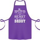 She Calls Me Daddy Funny Father's Day Cotton Apron 100% Organic Purple