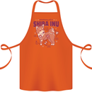 Shiba Inu Anatomy Cotton Apron 100% Organic Orange