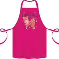 Shiba Inu Anatomy Cotton Apron 100% Organic Pink