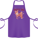 Shiba Inu Anatomy Cotton Apron 100% Organic Purple