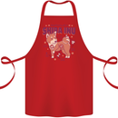 Shiba Inu Anatomy Cotton Apron 100% Organic Red