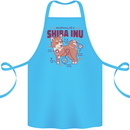 Shiba Inu Anatomy Cotton Apron 100% Organic Turquoise