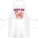 Shiba Inu Anatomy Cotton Apron 100% Organic White
