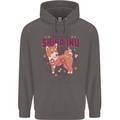 Shiba Inu Anatomy Mens 80% Cotton Hoodie Charcoal