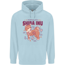 Shiba Inu Anatomy Mens 80% Cotton Hoodie Light Blue