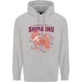Shiba Inu Anatomy Mens 80% Cotton Hoodie Sports Grey