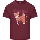 Shiba Inu Anatomy Mens Cotton T-Shirt Tee Top Maroon