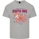 Shiba Inu Anatomy Mens Cotton T-Shirt Tee Top Sports Grey