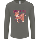 Shiba Inu Anatomy Mens Long Sleeve T-Shirt Charcoal