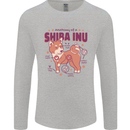 Shiba Inu Anatomy Mens Long Sleeve T-Shirt Sports Grey