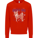 Shiba Inu Anatomy Mens Sweatshirt Jumper Bright Red