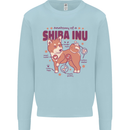 Shiba Inu Anatomy Mens Sweatshirt Jumper Light Blue