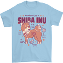 Shiba Inu Anatomy Mens T-Shirt 100% Cotton Light Blue