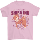 Shiba Inu Anatomy Mens T-Shirt 100% Cotton Light Pink