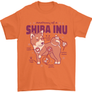 Shiba Inu Anatomy Mens T-Shirt 100% Cotton Orange