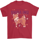 Shiba Inu Anatomy Mens T-Shirt 100% Cotton Red