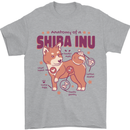 Shiba Inu Anatomy Mens T-Shirt 100% Cotton Sports Grey