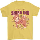 Shiba Inu Anatomy Mens T-Shirt 100% Cotton Yellow