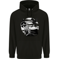 Shield Maiden With a Raven & Viking Ship Childrens Kids Hoodie Black