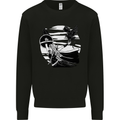 Shield Maiden With a Raven & Viking Ship Kids Sweatshirt Jumper Black