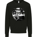 Shield Maiden With a Raven & Viking Ship Kids Sweatshirt Jumper Black