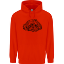 Shih Tzu Drawing Dogs Childrens Kids Hoodie Bright Red