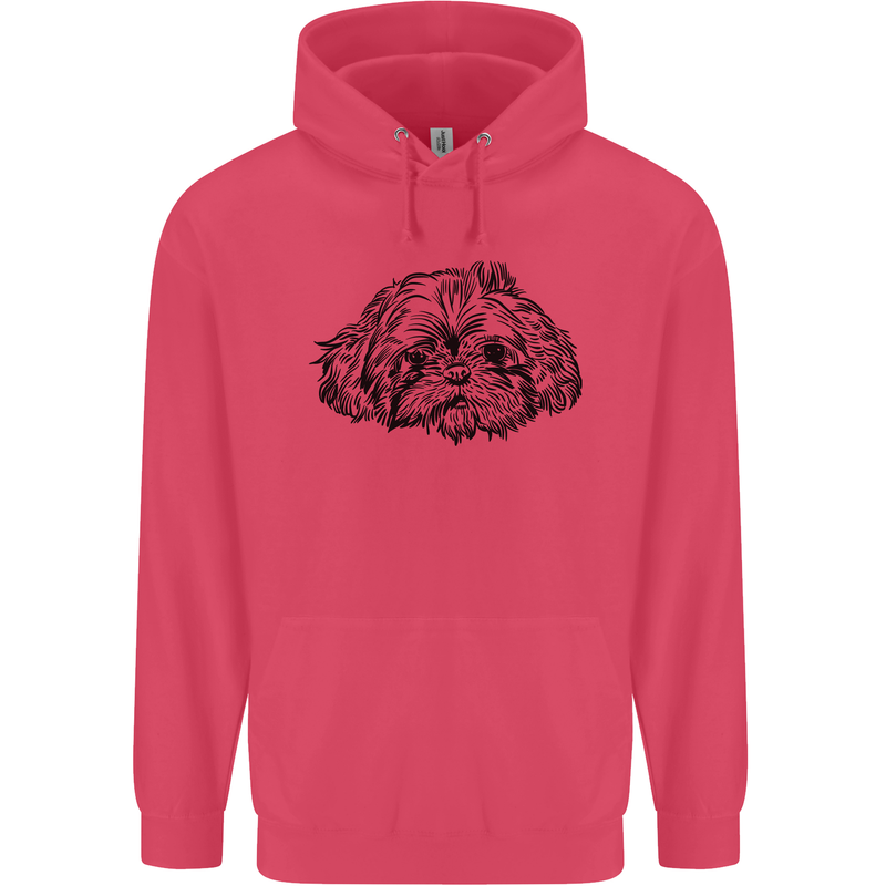 Shih Tzu Drawing Dogs Childrens Kids Hoodie Heliconia