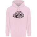 Shih Tzu Drawing Dogs Childrens Kids Hoodie Light Pink