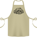 Shih Tzu Drawing Dogs Cotton Apron 100% Organic Khaki