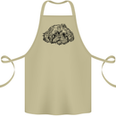 Shih Tzu Drawing Dogs Cotton Apron 100% Organic Khaki