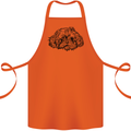 Shih Tzu Drawing Dogs Cotton Apron 100% Organic Orange