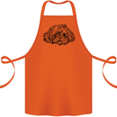 Shih Tzu Drawing Dogs Cotton Apron 100% Organic Orange